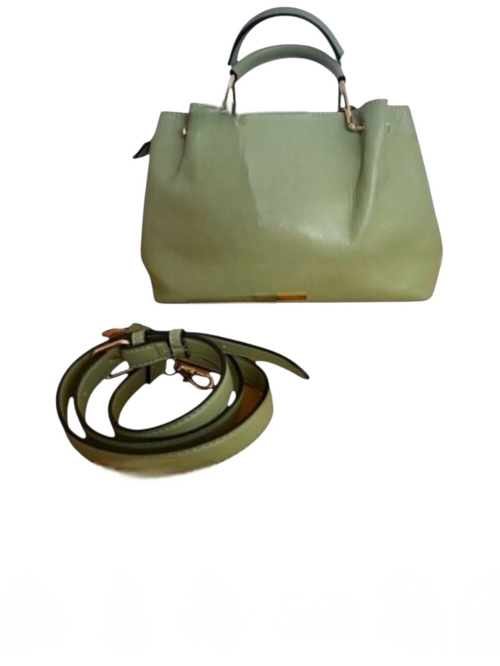 ALDO Aceajar Avocado Green Satchel Crossbody Bag